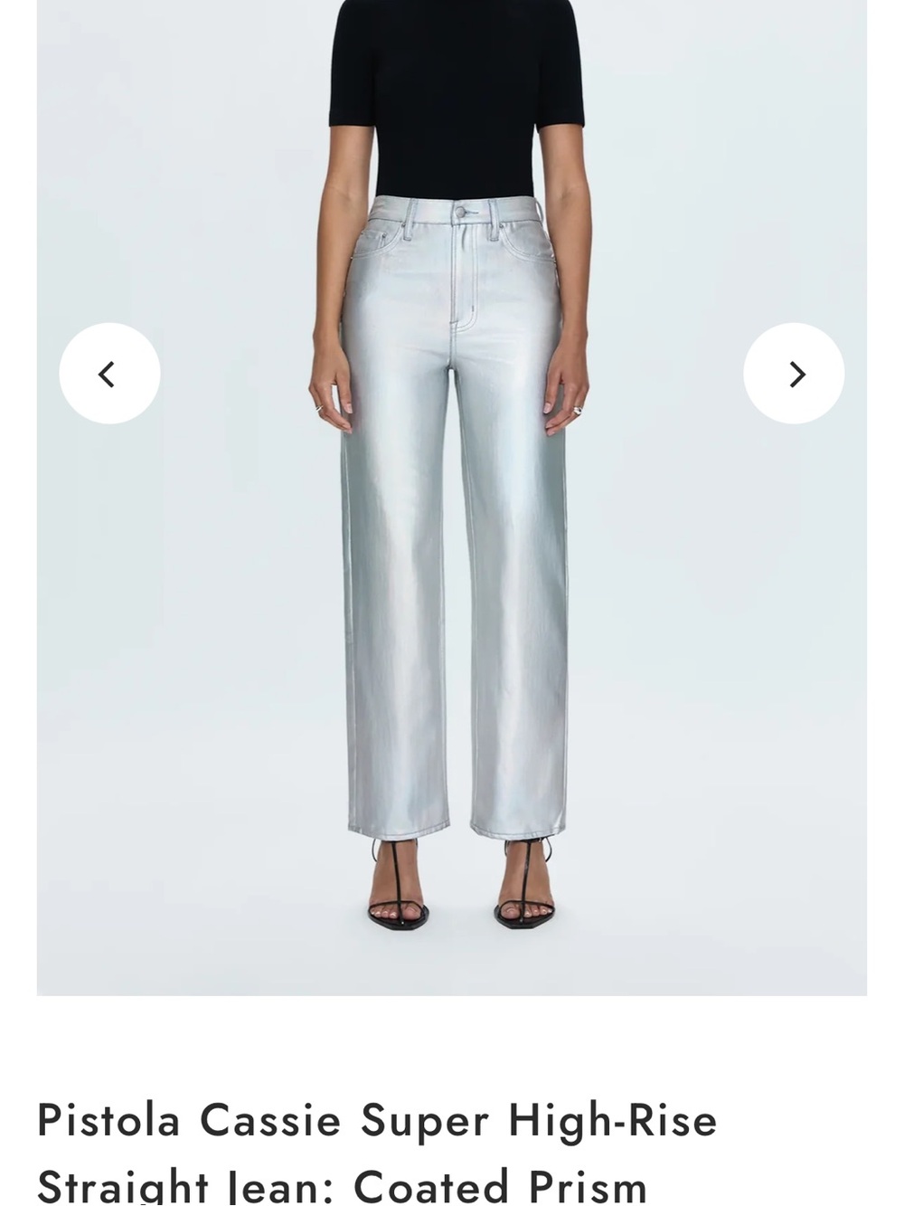 Pistola Cassie Super High-Rise Straight Coated Jeans
